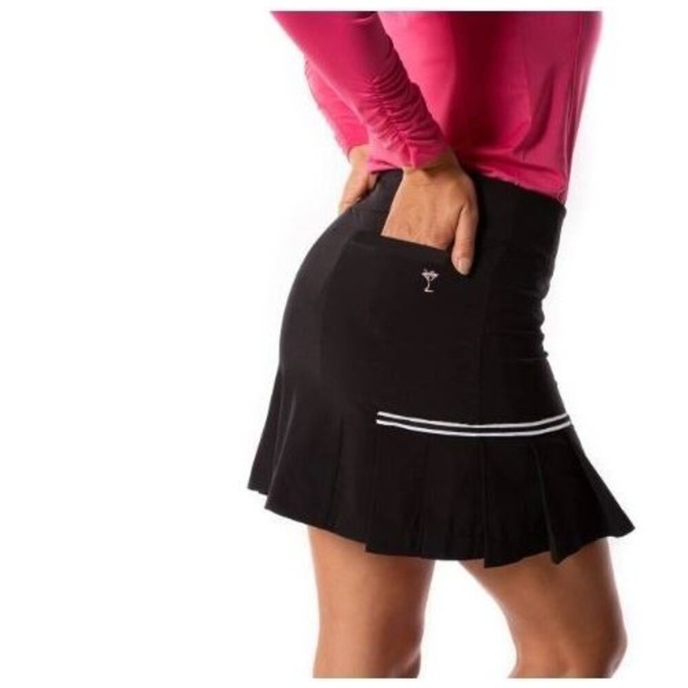 Golftini Tornado Performance Golf Skort Black Side Pleat NWT Womens Size 12 New